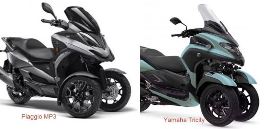Сравнение Yamaha Tricity 300 и Piaggio MP3 310: два подхода к трём колёсам Сравнение Yamaha Tricity 300 и Piaggio MP3 310: два подхода к трём колёсам
